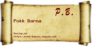 Pokk Barna névjegykártya